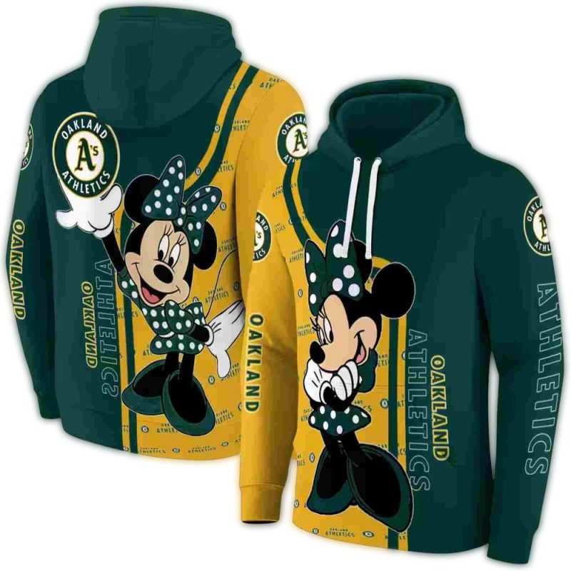 Oakland Athletics Minnie Mouse AOP Hoodie 1