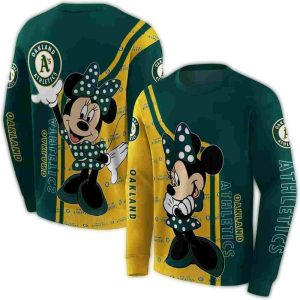 Oakland Athletics Minnie Mouse All Over Print Sweatshirt