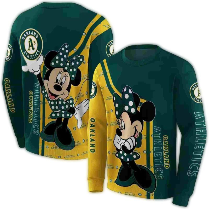 Oakland Athletics Minnie Mouse AOP Sweatshirt 1