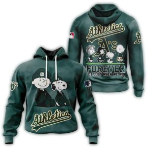 Oakland Athletics Peanuts Snoopy All-Over Print Hoodie For Fans