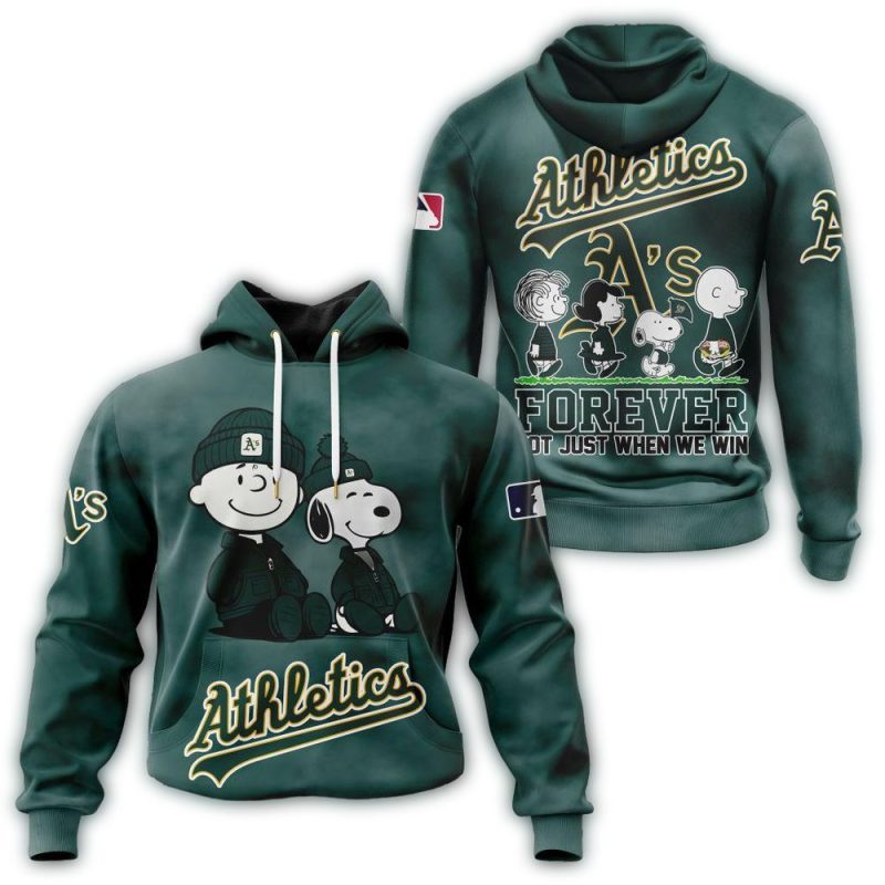Oakland Athletics Peanuts and Snoopy AOP Hoodie 1