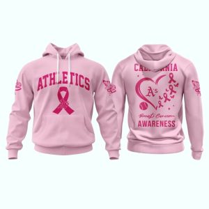 Oakland Athletics Pink Hoodie For Breast Cancer Awareness – All Over Print