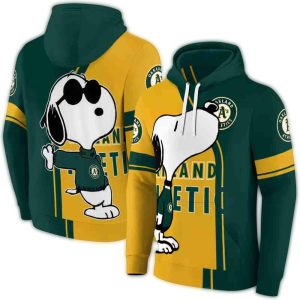 Oakland Athletics Snoopy All Over Print Hoodie For Fans