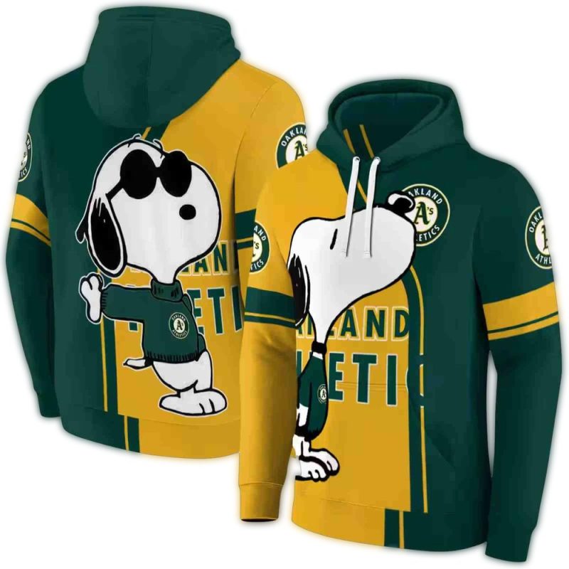 Oakland Athletics Playful Snoopy AOP Hoodie 1
