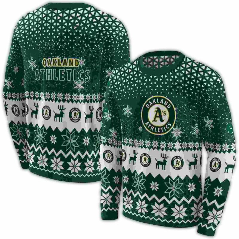 Oakland Athletics Reindeer Motif AOP Sweatshirt 1