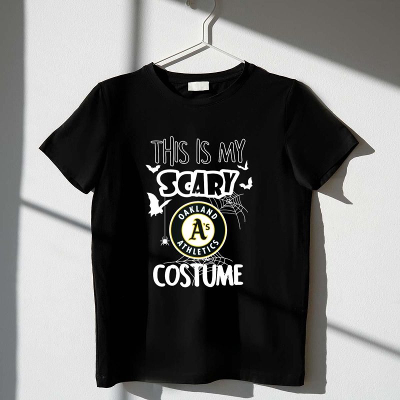 Oakland Athletics Scary Costume Halloween T Shirt t shirt 1 1