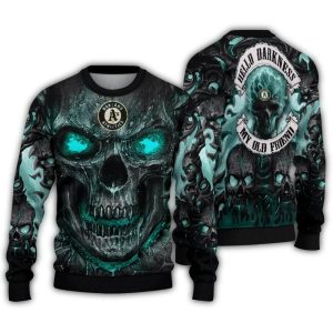 Oakland Athletics Skull Intensity Green Sweatshirt - Perfect For Game Day
