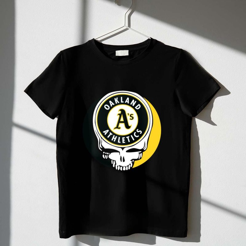 Oakland Athletics Skull Logo Grateful Dead Fan T Shirt t shirt 1 1