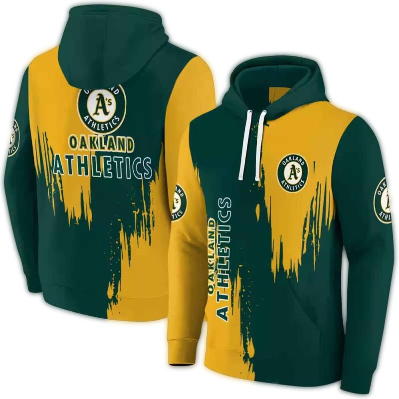 Oakland Athletics Splatter Effect AOP Hoodie 1