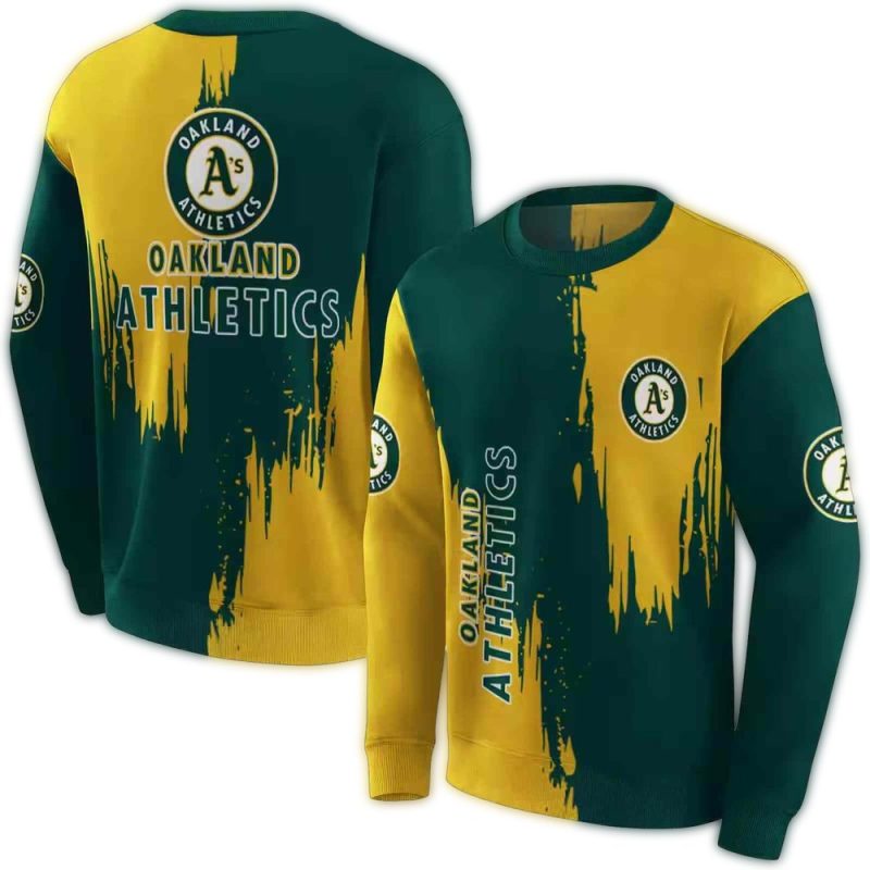 Oakland Athletics Splatter Effect AOP Sweatshirt 1