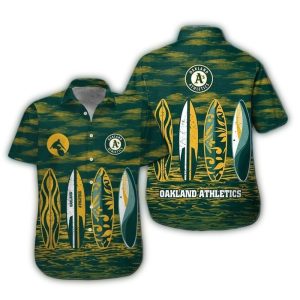 Oakland Athletics Hawaiian Shirt - Surf-Inspired Beachwear For Fans