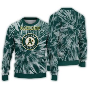 Oakland Athletics Tie-Dye Sweatshirt - Fun & Festive Team Apparel