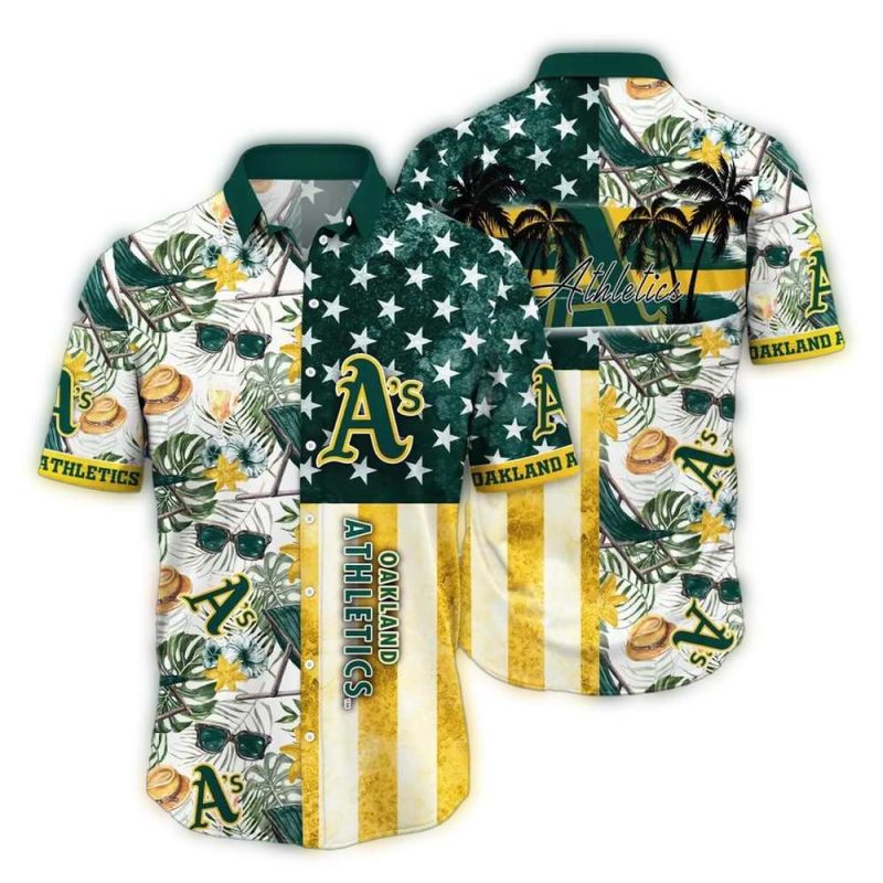 Oakland Athletics Tropical Flag Hawaiian Shirt 1