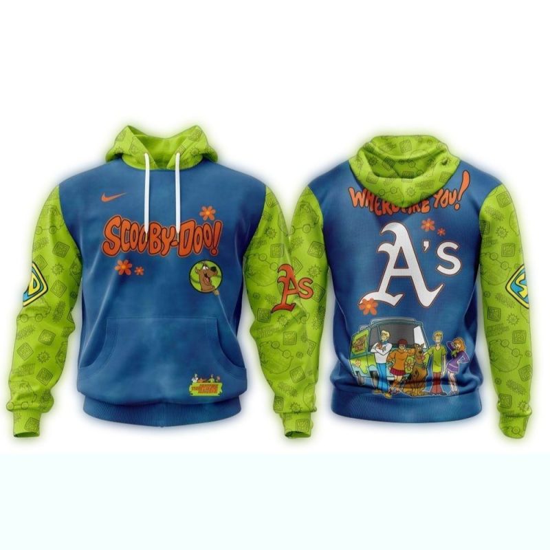 Oakland Athletics X Scooby Doo AOP Hoodie 1
