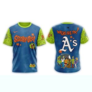 Oakland Athletics X Scooby Doo All Over Print T Shirt