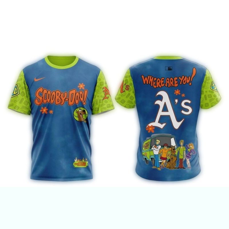 Oakland Athletics X Scooby Doo AOP T Shirt 1