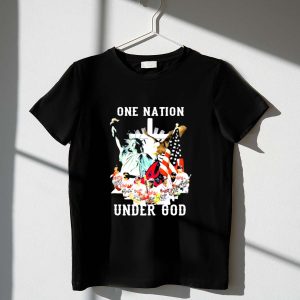 Atlanta Braves American Flag T-Shirt - One Nation Under God Design