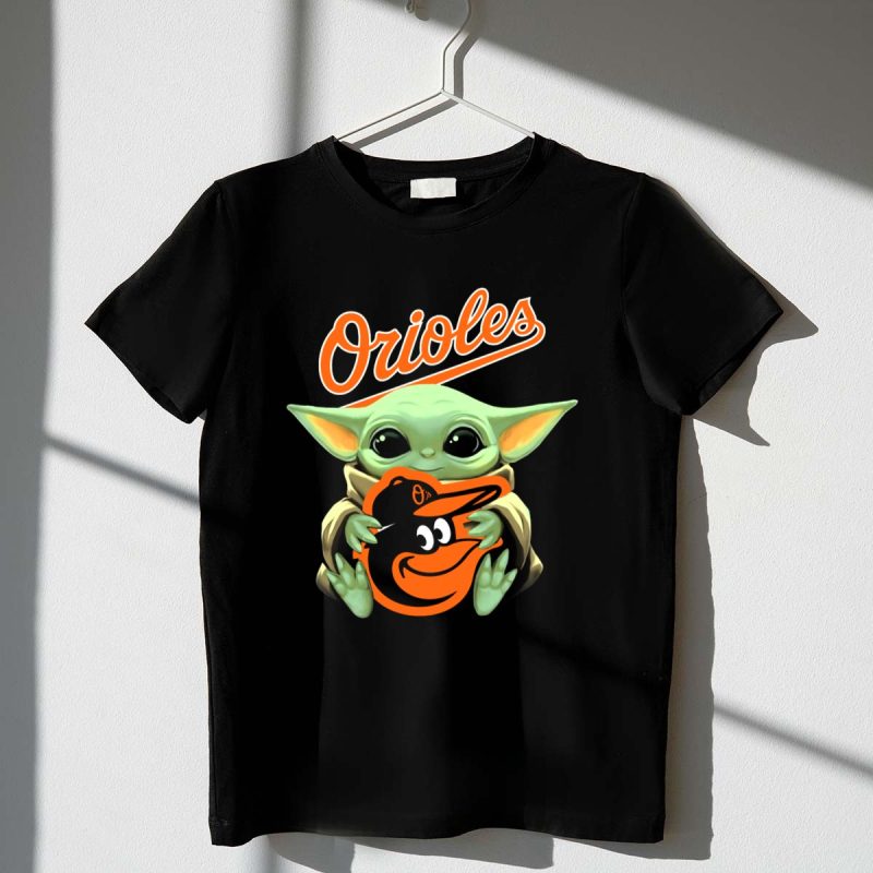 Orioles Baby Yoda Holding Baltimore Orioles T Shirt t shirt 1 1