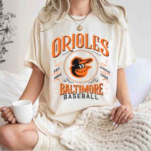 Baltimore Orioles 1954 Baseball T-Shirt - American League Apparel