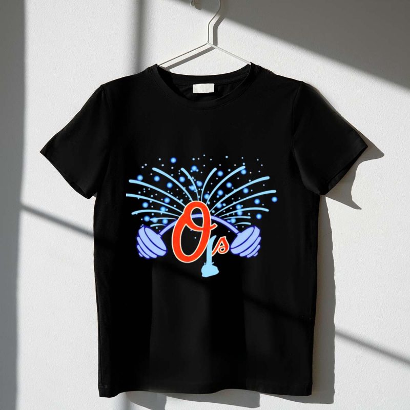 Orioles Barbell Os Fireworks T Shirt t shirt 1 1