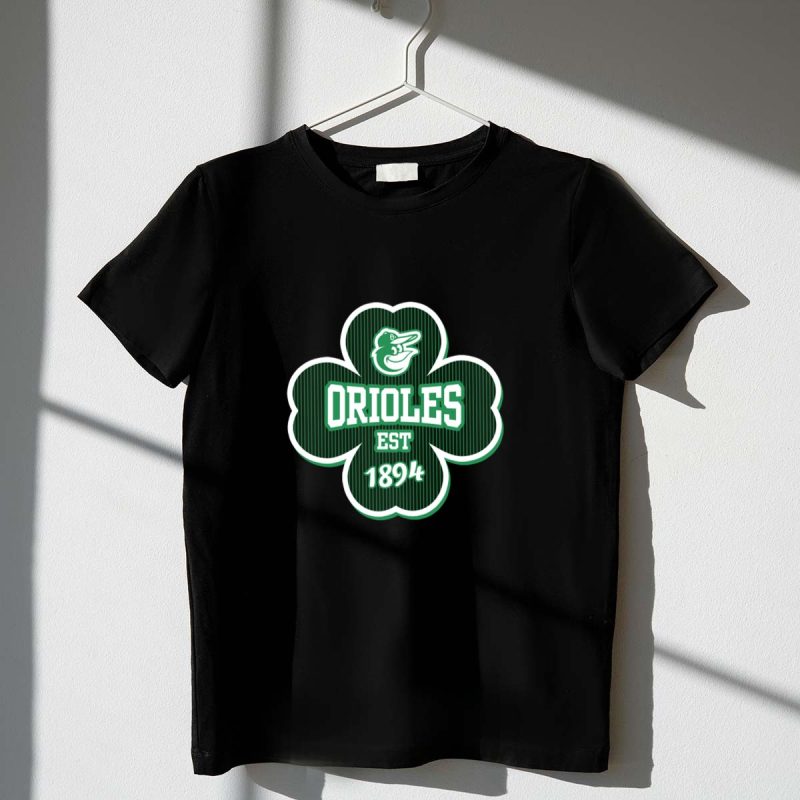 Orioles Est 1894 St Patricks Day Green Clover Baseball T Shirt t shirt 1 1
