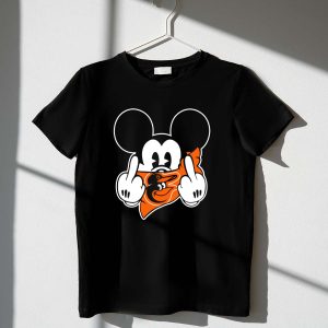 Mickey Middle F1nger Bandana T-Shirt For Orioles Fans