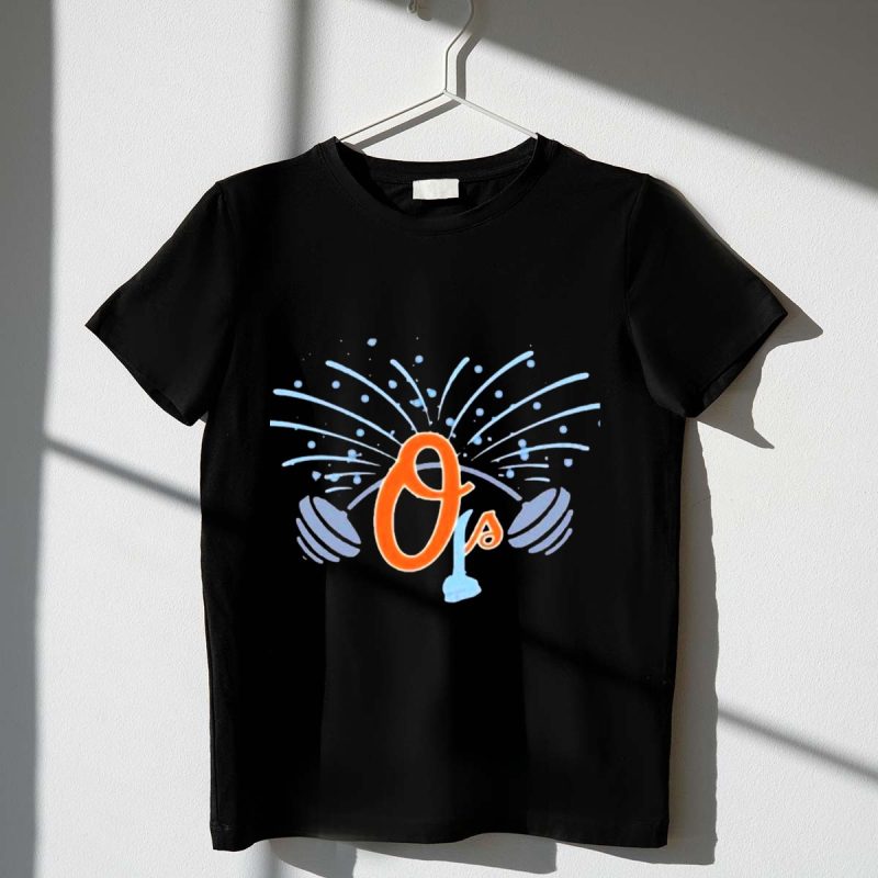 Orioles Os Barbell Fireworks T Shirt t shirt 1 1
