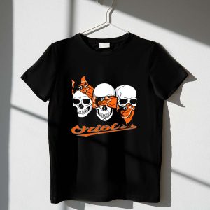 Skull Bandana T-Shirt For Orioles Fans - Stylish Graphic Tee