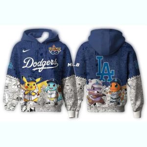 Los Angeles Dodgers All Over Print Pokémon Hoodie for Fans