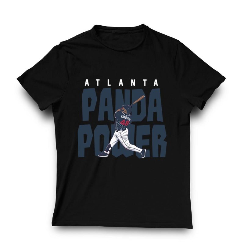 Pablo Sandoval Atlanta Braves Panda Power T-Shirt For Fans - Image 3