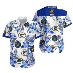 Packers milwaukee brewers floral flower hawaiian shirt 1.jpg
