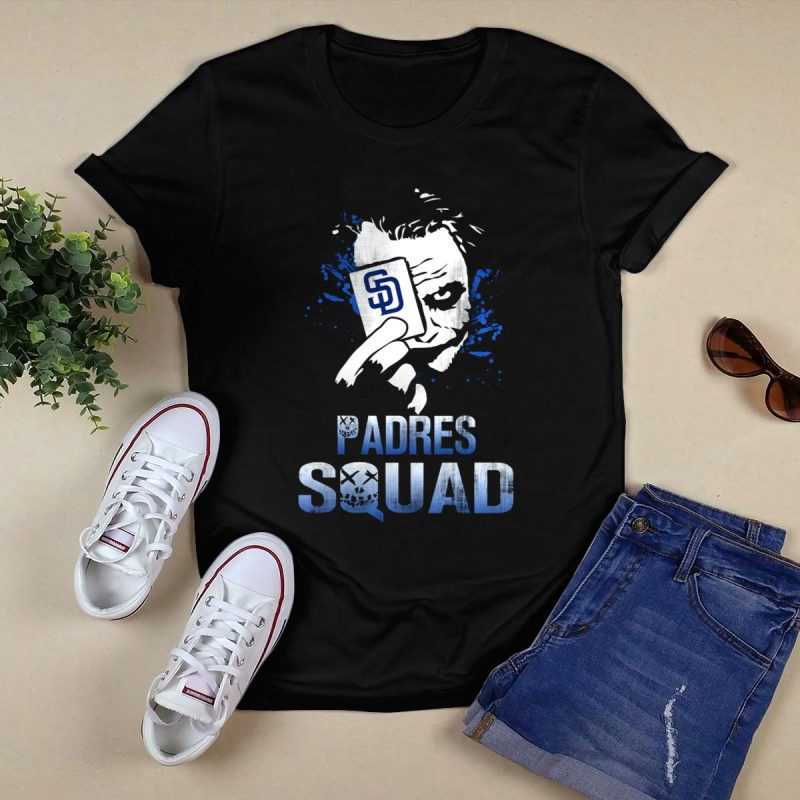 Padres Squad Joker Card and San Diego Padres T Shirt Black 1