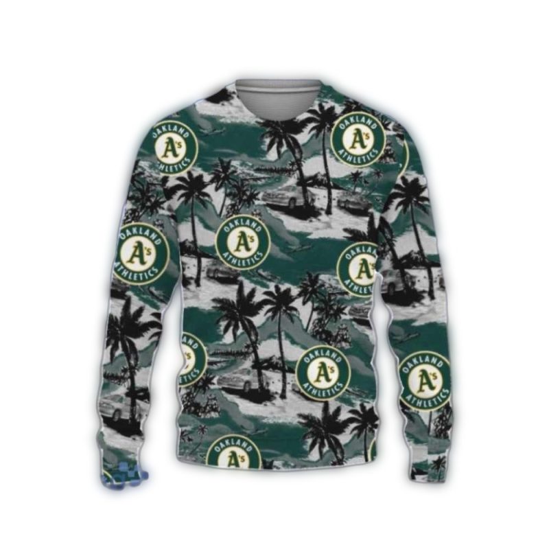 Palm Trees Oakland Athletics Ugly Sweater 1