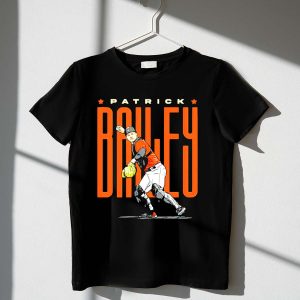 Patrick Bailey Orioles Colors Baseball Player Illustration T-Shirt