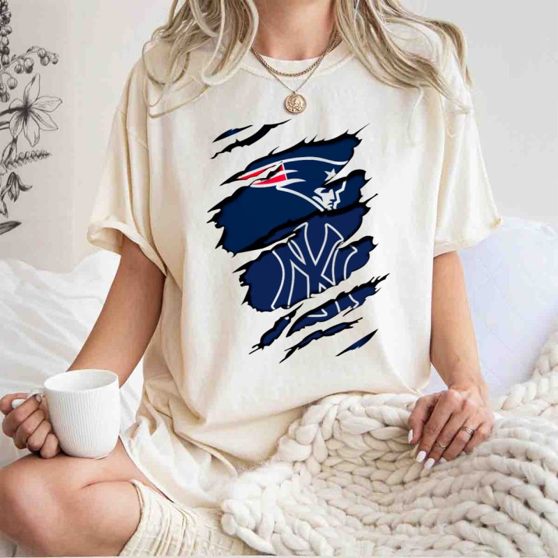 Patriots Yankees Logos Mashup T Shirt t shirt 1 1