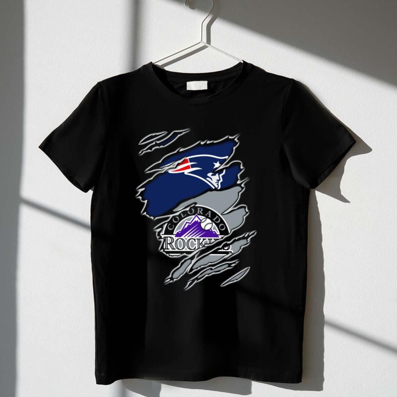 Patriots and Colorado Rockies Logo Mashup T Shirt t shirt 1 1