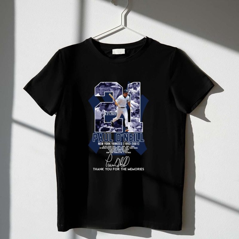 Paul ONeill New York Yankees 1993 2001 Thank You For The Memories Shirt t shirt 1 1