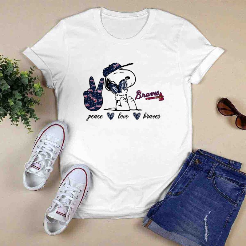Snoopy Fan T-Shirt - Peace Love Braves Graphic Tee For Sports Lovers - Image 6