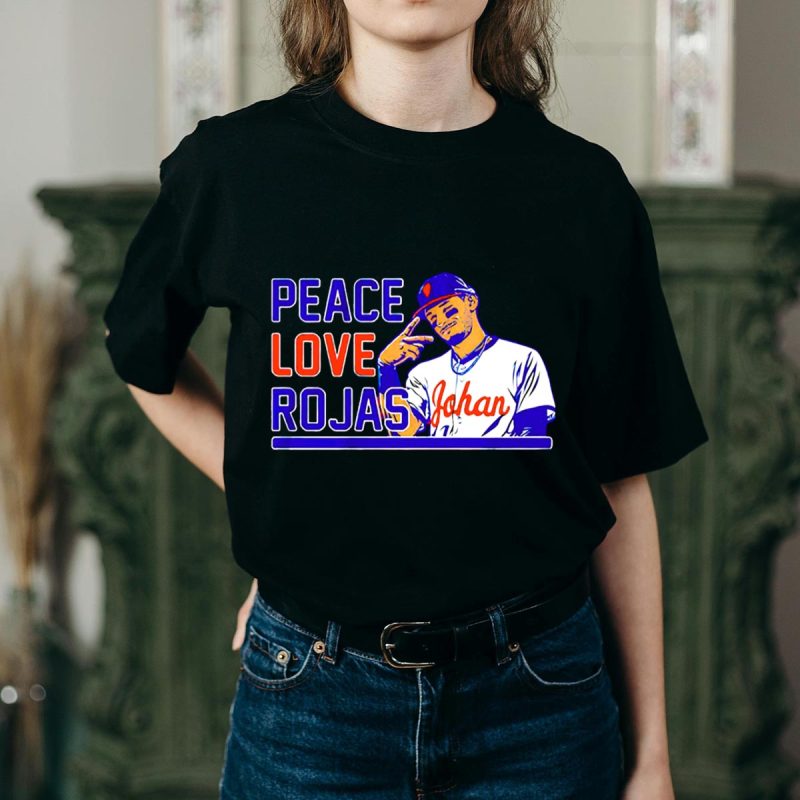 Philadelphia Phillies Peace Love Rojas T-Shirt for Dedicated Fans - Image 2