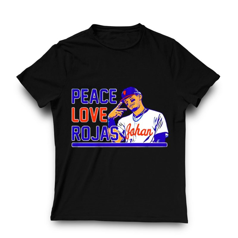Philadelphia Phillies Peace Love Rojas T-Shirt for Dedicated Fans - Image 3