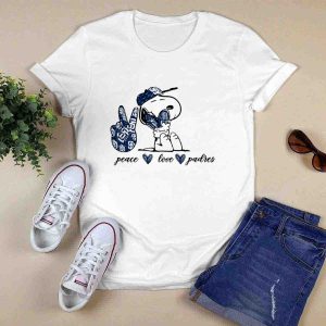 Snoopy San Diego Padres Peace Love Graphic T-Shirt For Fans