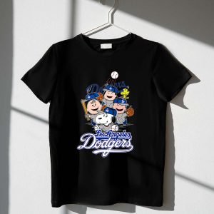 Snoopy Peanuts Gang Los Angeles Dodgers Baseball T-Shirt for Fans