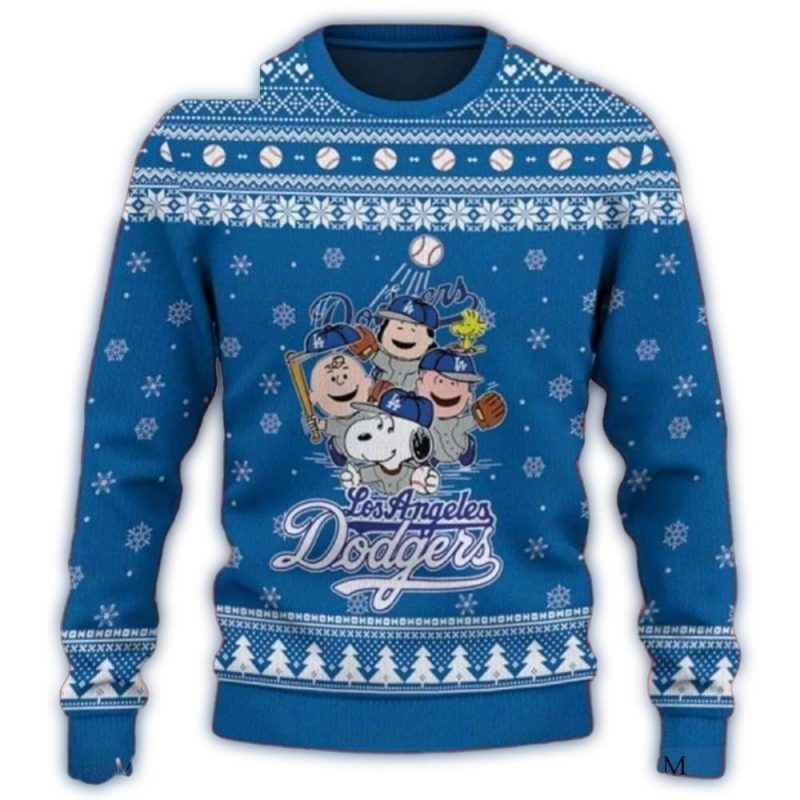 Peanuts Los Angeles Dodgers Holiday Sweatshirt - Fun & Cozy Design