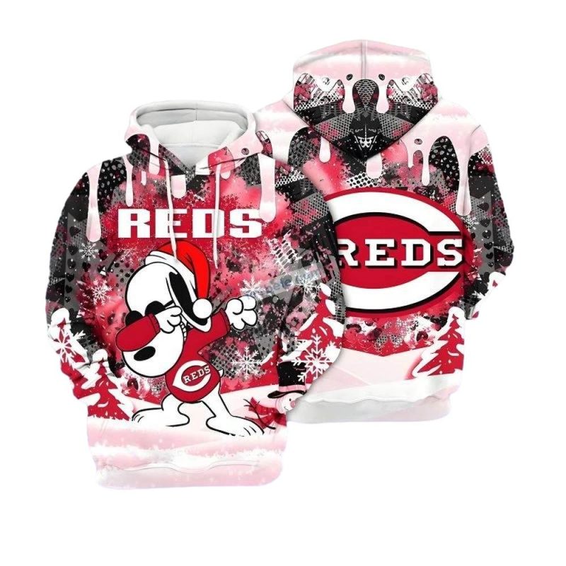 Peanuts snoopy christmas cincinnati reds All Over Print Hoodie
