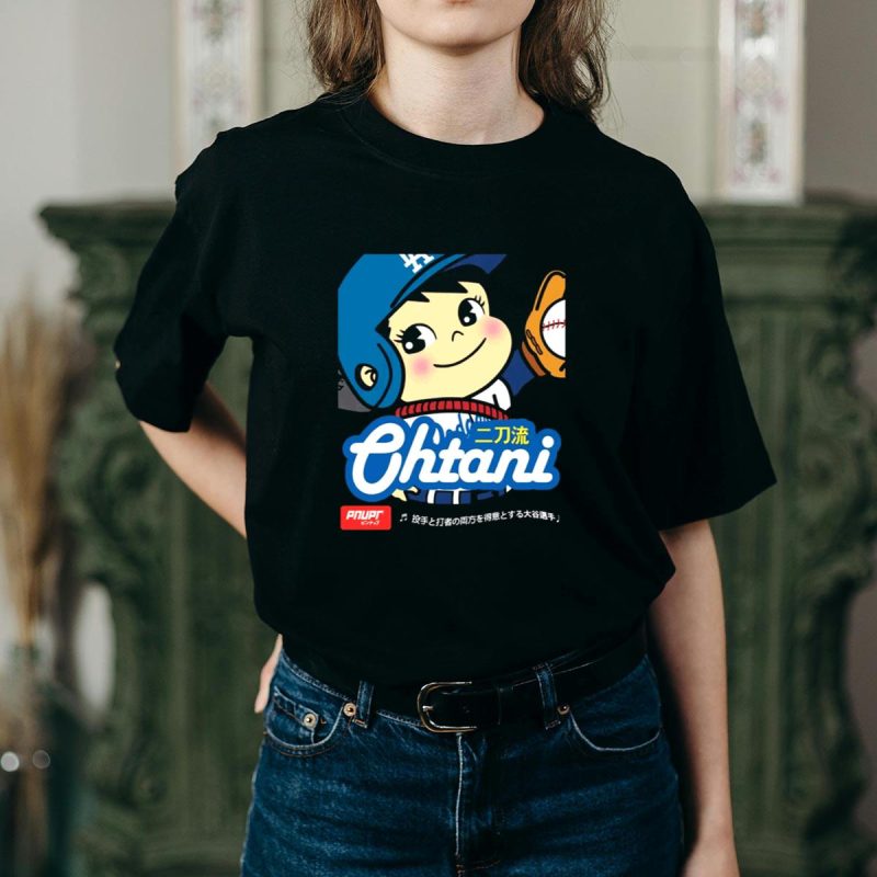 Peko Shohei Ohtani Cartoon Graphic T-Shirt for Fans - Image 2