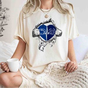 Penn State Nittany Lions & New York Yankees Heartbeat Fusion T-Shirt