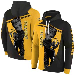 Peronalized Pittsburgh Pirates Baby Groot All Over Print Hoodie