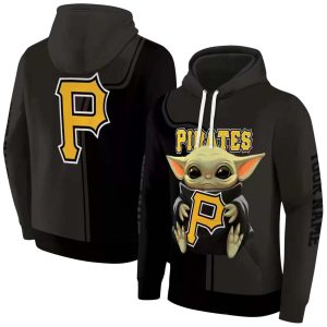 Peronalized Pittsburgh Pirates Baby Yoda All Over Print Hoodie