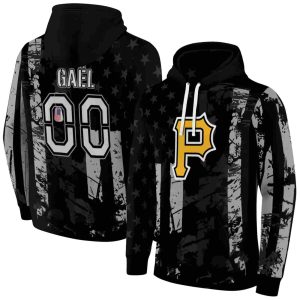 Peronalized Pittsburgh Pirates Distressed Flag All Over Print Hoodie
