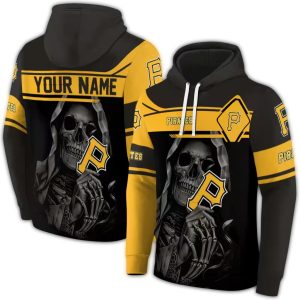 Peronalized Pittsburgh Pirates Grim Reaper All Over Print Hoodie